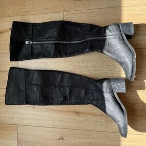 Over the knee black leather dolce vita boots